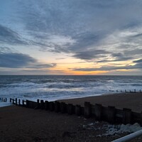 Buy canvas prints of Bexhill sunset by Chloe Rye