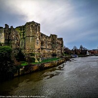 Buy canvas prints of Newark castle - happy new year  by andrew copley