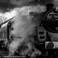 Buy canvas prints of Steam Train in Mono by Anthony Dillon