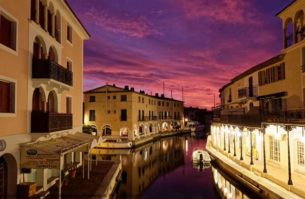 Ethereal Sunset in Port Grimaud Picture Board by Roger Mechan