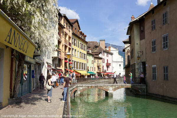 A Romantic Stroll in Annecy Picture Board by Roger Mechan