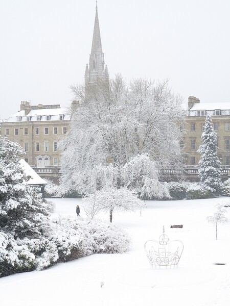 A Winter Wonderland in Victoria Park Bath Picture Board by Roger Mechan