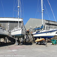 Buy canvas prints of Yachts at Rest by Roger Mechan