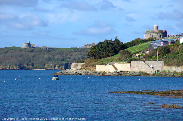 Coastal Fortresses Guarding Cornwall's Waters Picture Board by Roger Mechan