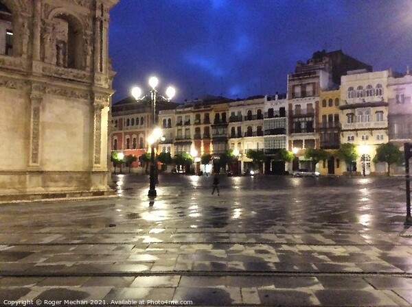Seville's Enchanting Morning Ambiance Picture Board by Roger Mechan