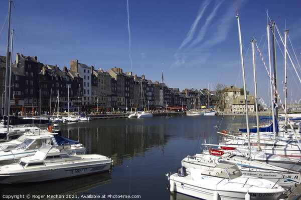 Charming Honfleur Harbour Picture Board by Roger Mechan