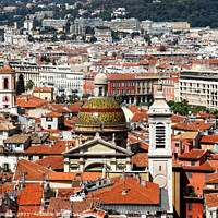 Buy canvas prints of Ornate Towers and Rooftops of Nice by Roger Mechan