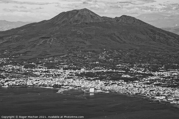 Naples and Vesuvius: A Monochrome Snapshot Picture Board by Roger Mechan