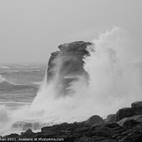 Buy canvas prints of Pulpit Rock's Battle with the Storm by Roger Mechan