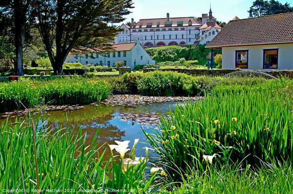 Tranquil Beauty of Caldey Island Monastery Picture Board by Roger Mechan
