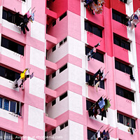 Buy canvas prints of Vibrant Laundry Day in Singapore by Roger Mechan