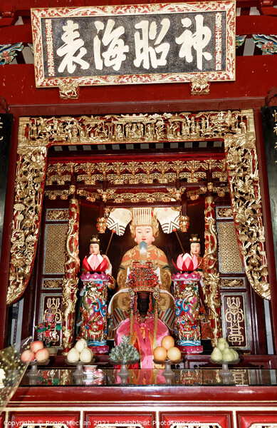 Exquisite Gilded Chinese Temple Altar Picture Board by Roger Mechan