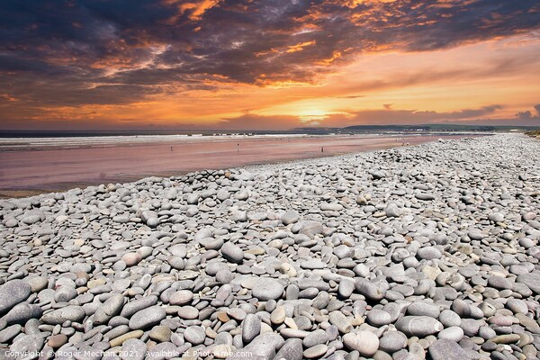 Threatening Sunset at Westward Ho! Picture Board by Roger Mechan