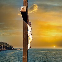 Buy canvas prints of Crucifixion at Collioure by Roger Mechan