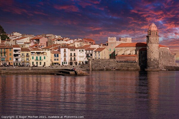 The Golden Hour in Collioure Picture Board by Roger Mechan