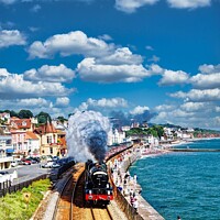 Buy canvas prints of Thunderous Steam Train Journey by Roger Mechan