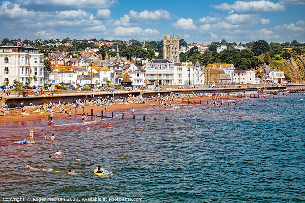 Red Sands, Church Tower, and Seafront Picture Board by Roger Mechan