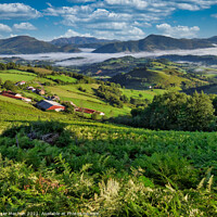 Buy canvas prints of Serene Basque Countryside by Roger Mechan