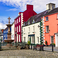 Buy canvas prints of The Vibrant Charm of Llandovery by Roger Mechan