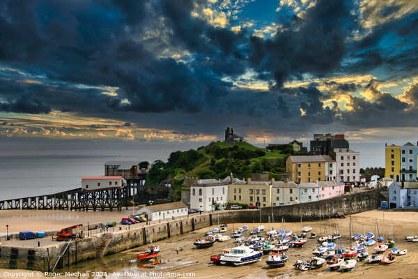 The Vibrant Life of Tenby Picture Board by Roger Mechan