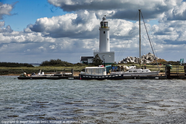 Solent Needles Lighthouse Picture Board by Roger Mechan