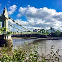 Buy canvas prints of Hammersmith Bridge London  by Roger Mechan