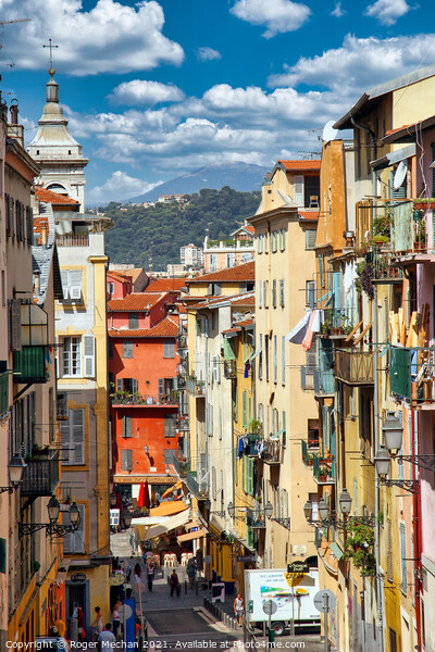 The back streets of Nice Picture Board by Roger Mechan