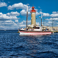 Buy canvas prints of Sailing out of St Tropez by Roger Mechan