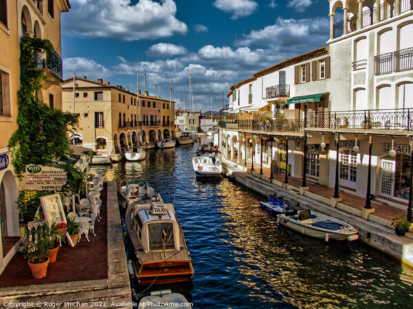 Serene Port Grimaud Canal Picture Board by Roger Mechan