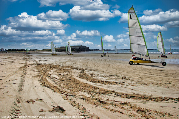 Sailing on Sand Picture Board by Roger Mechan