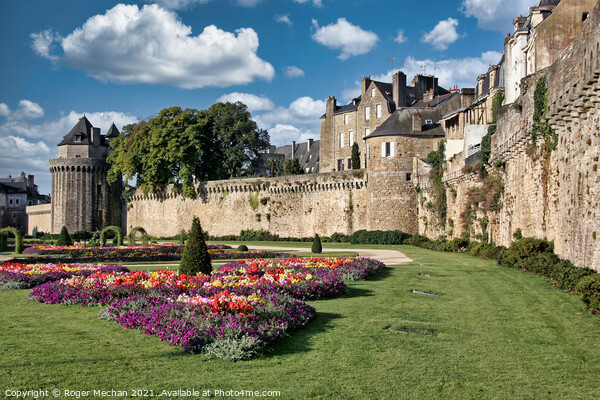 The Enchanting Fortified Walls of Vannes Picture Board by Roger Mechan