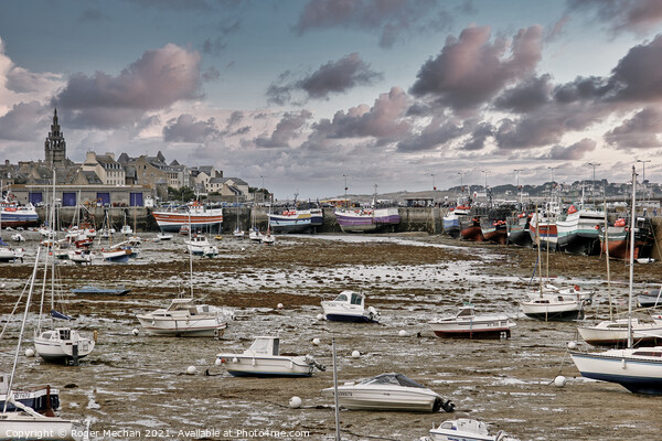 Tranquil Beauty of Roscoff Port Picture Board by Roger Mechan