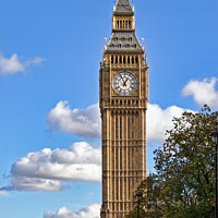 Buy canvas prints of Iconic Clock Tower amidst Bustling London Traffic by Roger Mechan