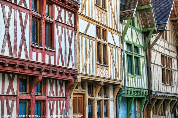 Charming Medieval Street in France Picture Board by Roger Mechan