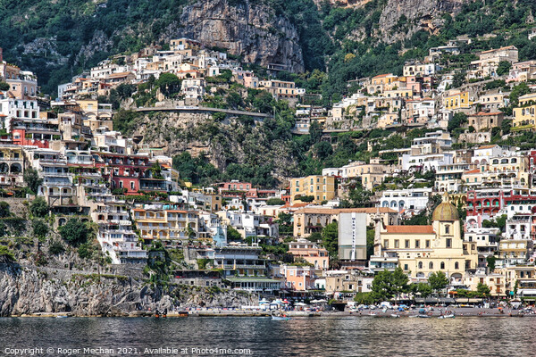 Colours of Positano Picture Board by Roger Mechan