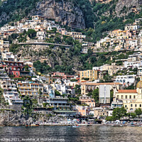 Buy canvas prints of Colours of Positano by Roger Mechan