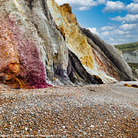 Buy canvas prints of Vibrant Cliffs of Alum Bay by Roger Mechan