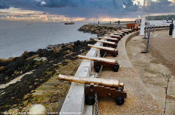 Cannons on the Isle of Wight Picture Board by Roger Mechan