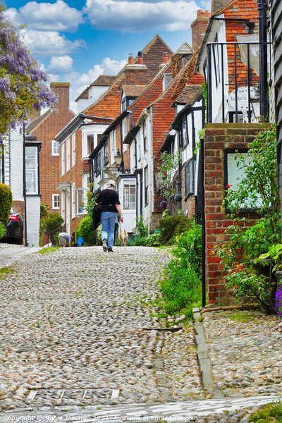 Enchanting Cobbled Streets of Rye Picture Board by Roger Mechan