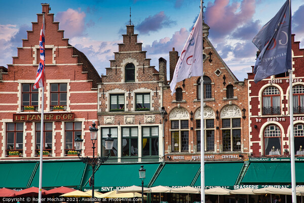 Flemish Charm in Bruges Picture Board by Roger Mechan