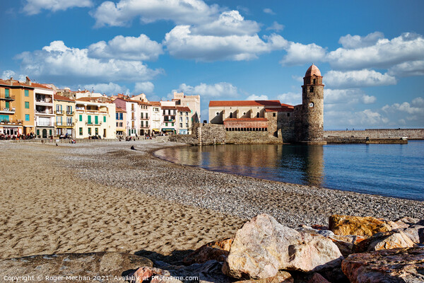 Collioure's Coastal Charm Picture Board by Roger Mechan