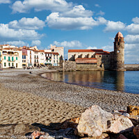 Buy canvas prints of Collioure's Coastal Charm by Roger Mechan