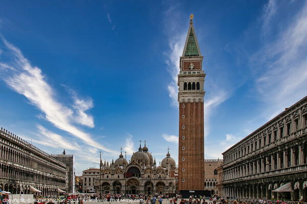 The Timeless Charm of St. Mark's Square Picture Board by Roger Mechan