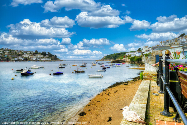 Serene Beachscape at River Fowey Picture Board by Roger Mechan