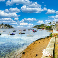 Buy canvas prints of Serene Beachscape at River Fowey by Roger Mechan