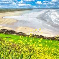 Buy canvas prints of Rolling Waves at Saunton Sands by Roger Mechan