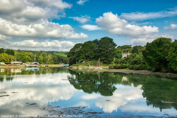 St Just Creek Truro Cornwall Picture Board by Roger Mechan