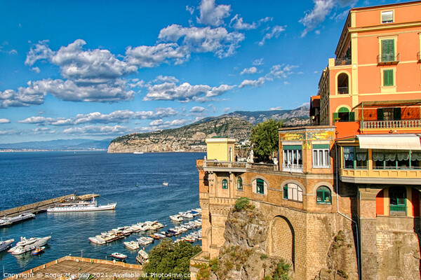 Enchanting View of Sorrento Bay Picture Board by Roger Mechan