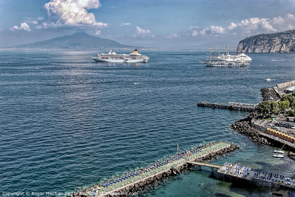 Magnificent Bay of Naples Picture Board by Roger Mechan