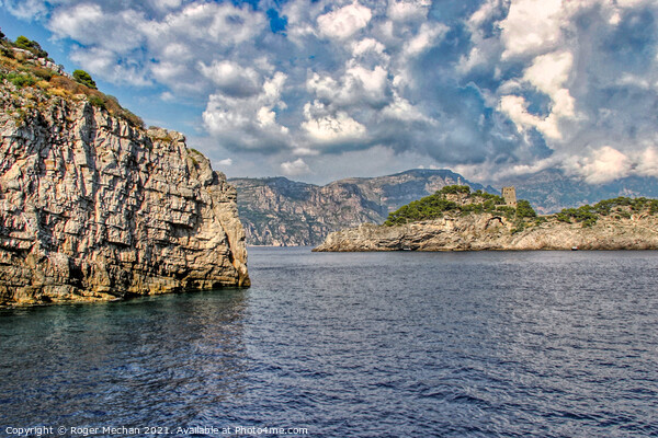 Castle Cliffs of Amalfi Picture Board by Roger Mechan